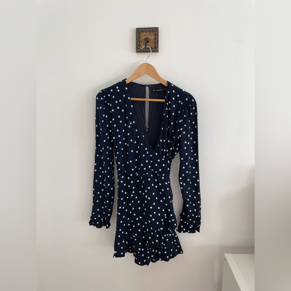 Zara polka dot ruffled romper